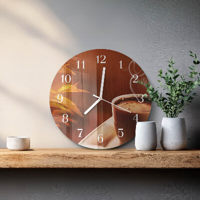 Reloj de pared redondo Café