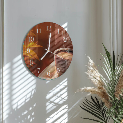 Reloj de pared redondo Café