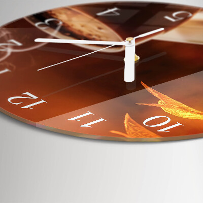 Reloj de pared redondo Café