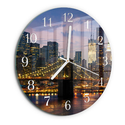 Reloj de pared redondo Puente horizontal