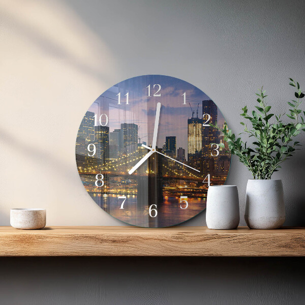 Reloj de pared redondo Puente horizontal