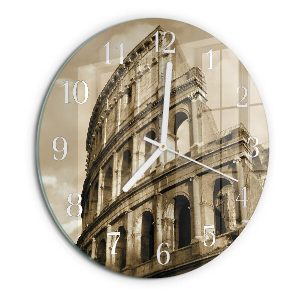 Reloj de pared redondo Coliseo Sepia