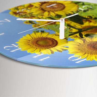 Reloj de pared redondo Girasoles