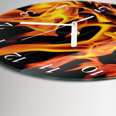 Reloj de pared redondo Fuego