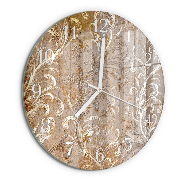Reloj de pared redondo Patrón de flores