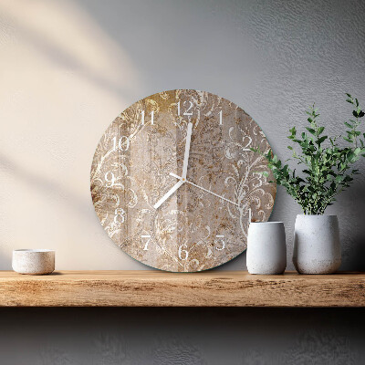 Reloj de pared redondo Patrón de flores