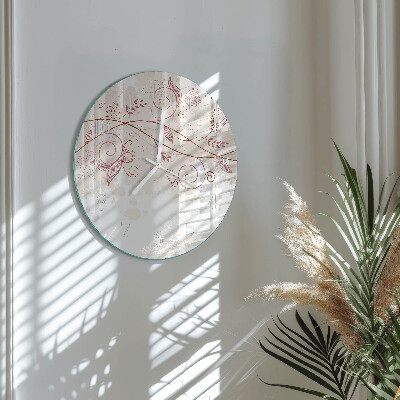 Reloj de pared redondo Arte floral