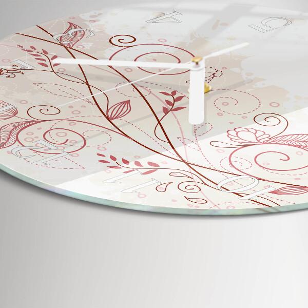Reloj de pared redondo Arte floral