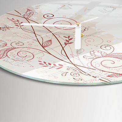 Reloj de pared redondo Arte floral