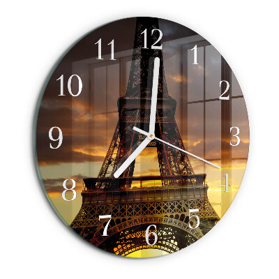 Reloj de pared redondo Torre Eiffel de París