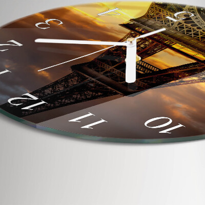 Reloj de pared redondo Torre Eiffel de París