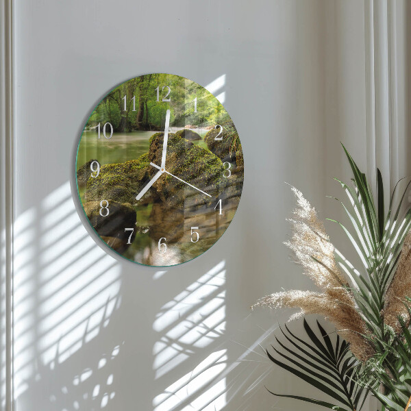 Reloj de pared redondo Paisaje fluvial