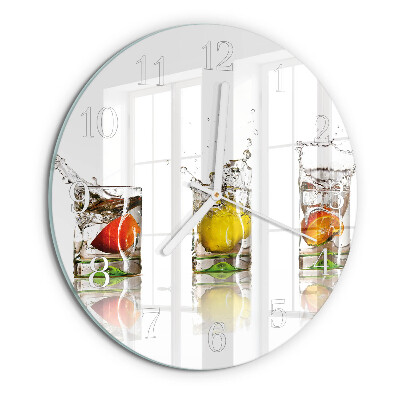 Reloj de pared redondo Vasos de fruta
