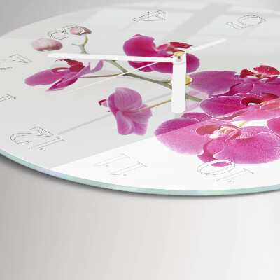 Reloj de pared redondo Orquídea