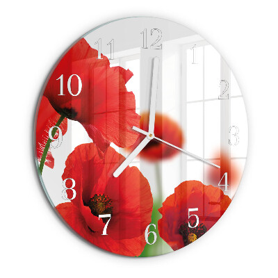 Reloj de pared redondo Amapolas
