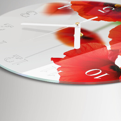 Reloj de pared redondo Amapolas