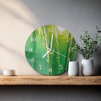 Reloj de pared redondo Gotas de hierba