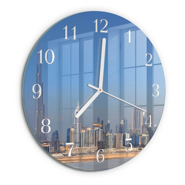 Reloj de pared redondo Horizonte de Dubái