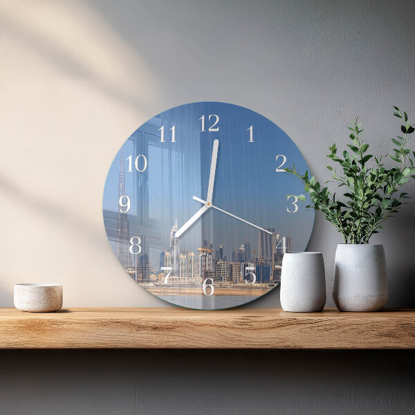 Reloj de pared redondo Horizonte de Dubái
