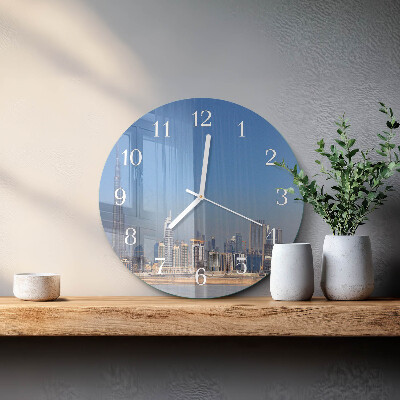 Reloj de pared redondo Horizonte de Dubái