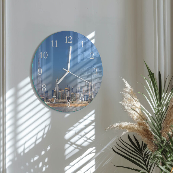 Reloj de pared redondo Horizonte de Dubái