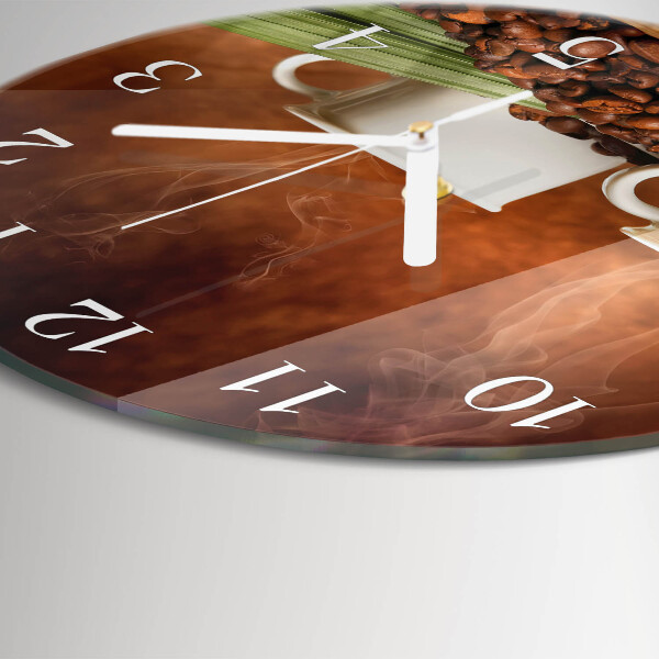 Reloj de pared redondo tazas de café
