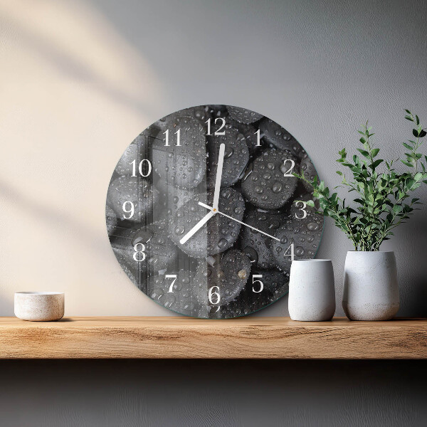 Reloj de pared redondo Piedras Agua