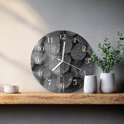 Reloj de pared redondo Piedras Agua