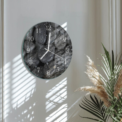 Reloj de pared redondo Piedras Agua