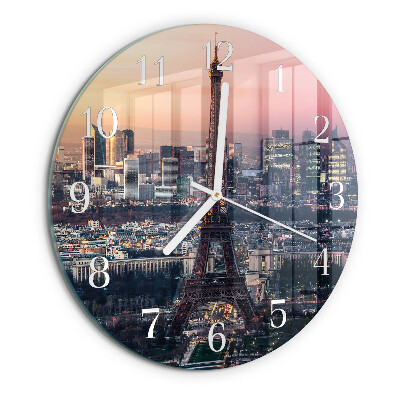 Reloj de pared redondo Torre Eiffel de París