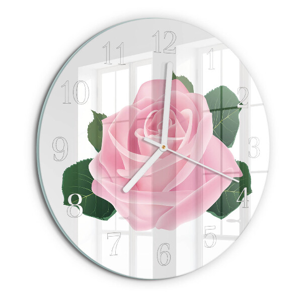 Reloj de pared redondo Rosa