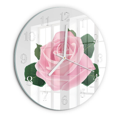 Reloj de pared redondo Rosa