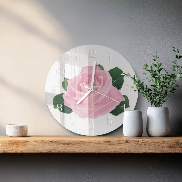 Reloj de pared redondo Rosa