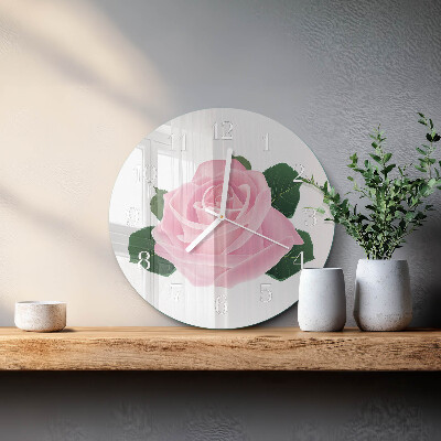 Reloj de pared redondo Rosa
