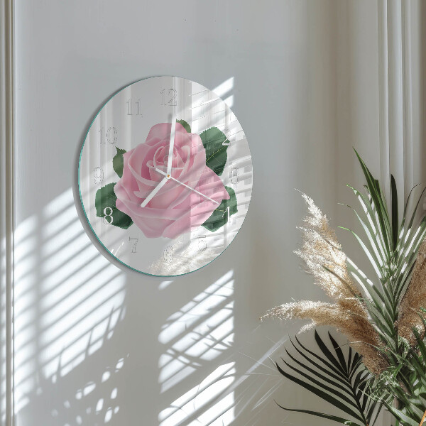 Reloj de pared redondo Rosa