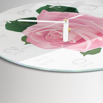 Reloj de pared redondo Rosa