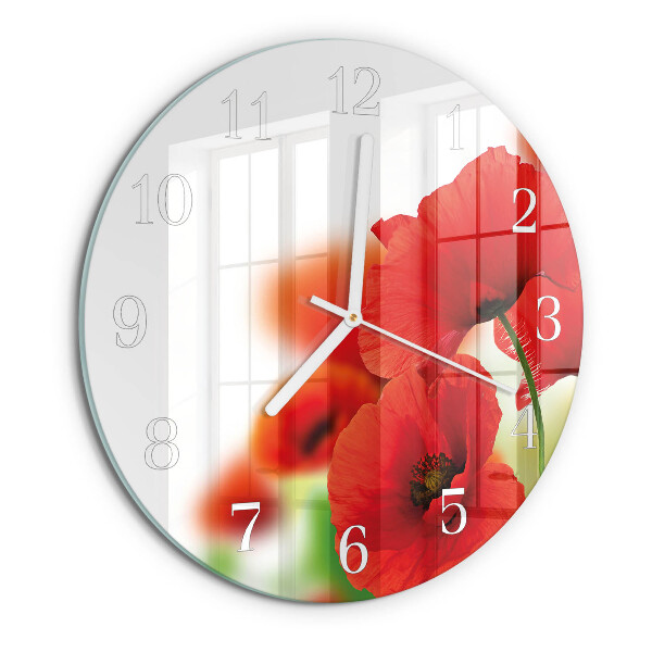 Reloj de pared redondo Amapolas