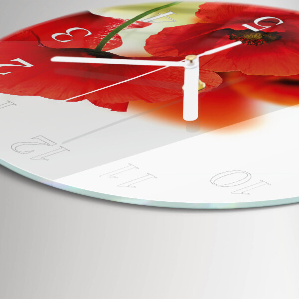 Reloj de pared redondo Amapolas
