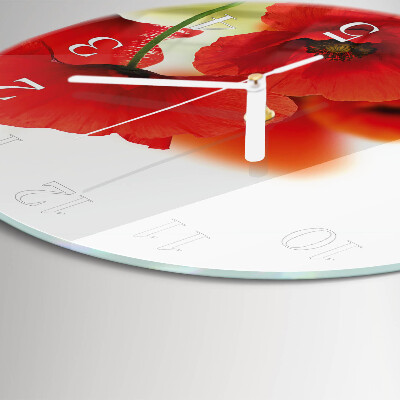 Reloj de pared redondo Amapolas