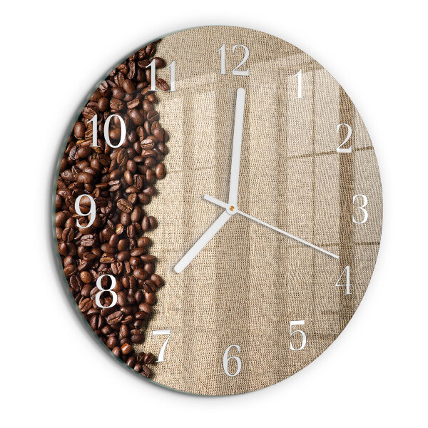 Reloj de pared redondo Granos de café