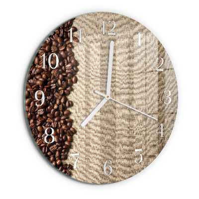 Reloj de pared redondo Granos de café