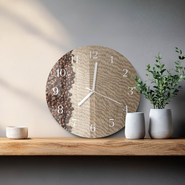 Reloj de pared redondo Granos de café