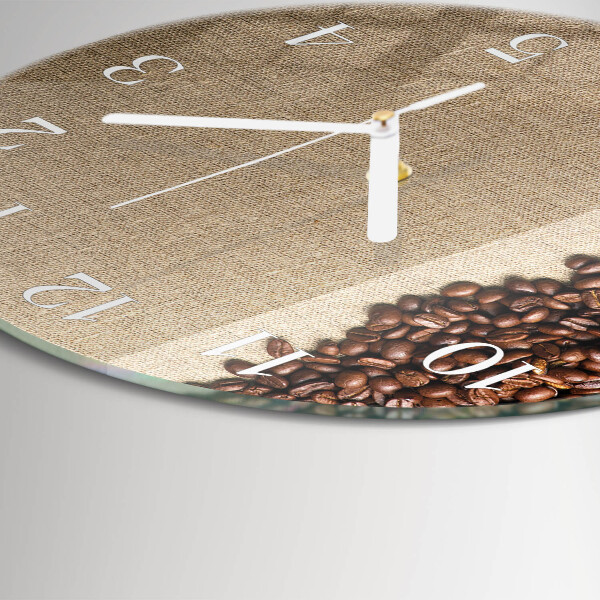 Reloj de pared redondo Granos de café
