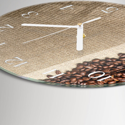 Reloj de pared redondo Granos de café