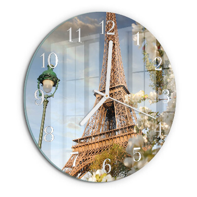 Reloj de pared redondo Torre Eiffel de París