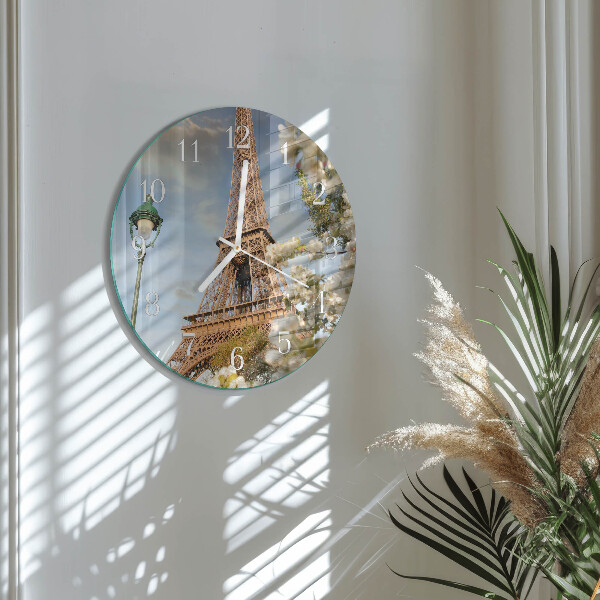 Reloj de pared redondo Torre Eiffel de París