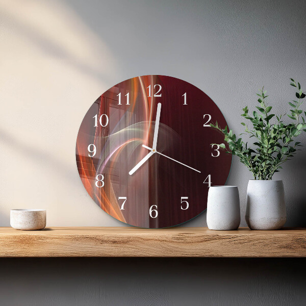 Reloj de pared redondo Líneas abstractas