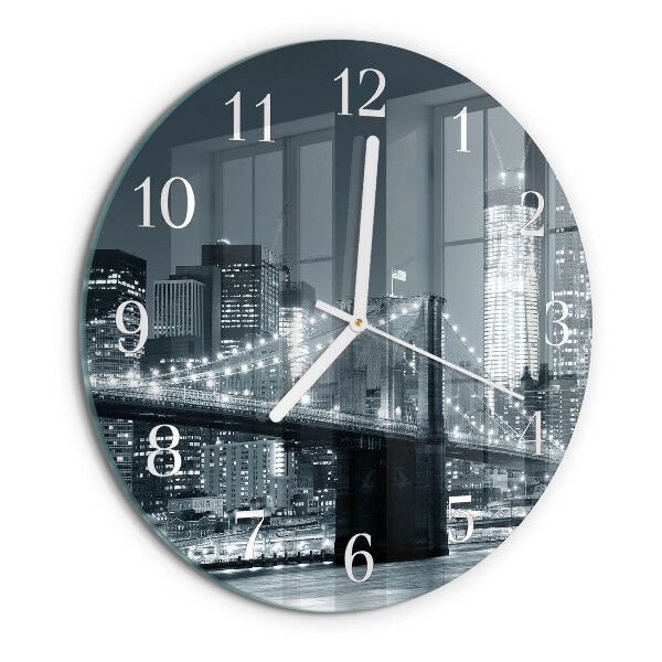 Reloj de pared redondo Puente horizontal