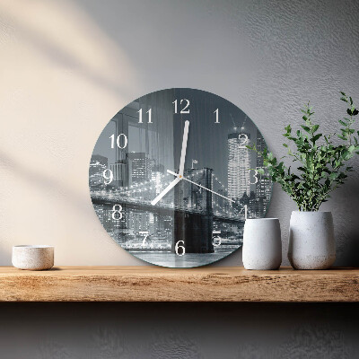 Reloj de pared redondo Puente horizontal