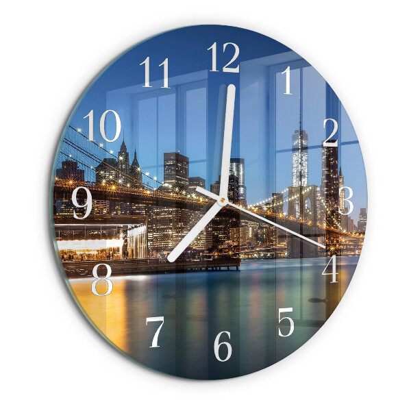 Reloj de pared redondo Puente horizontal
